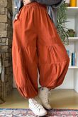 Basso Baby Cord Tiered Cuff Pant Rust